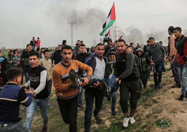 اصابة 4 مواطنين برصاص الاحتلال على حدود غزة