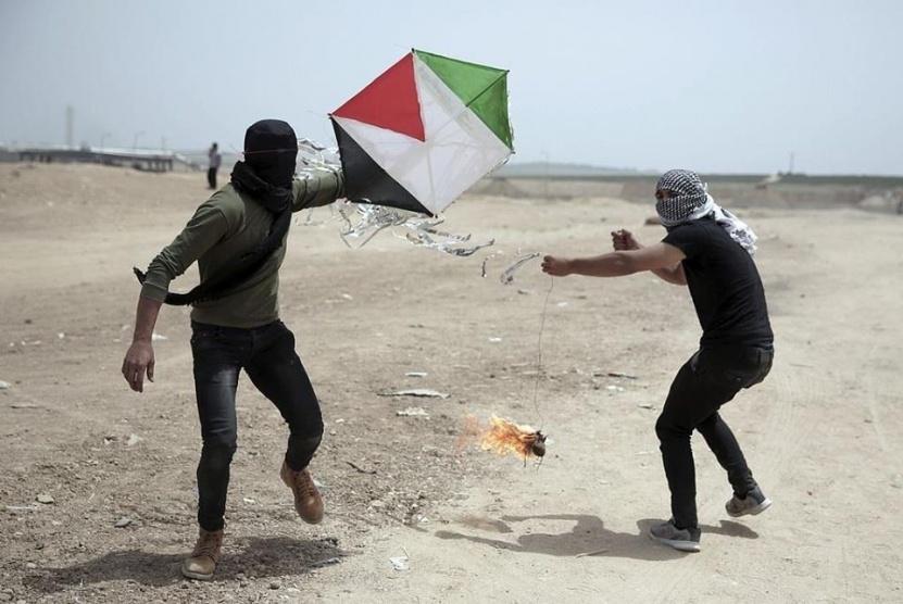 نجاة مجموعة من مطلقي الطائرات الورقية من صاروخ شرق رفح
