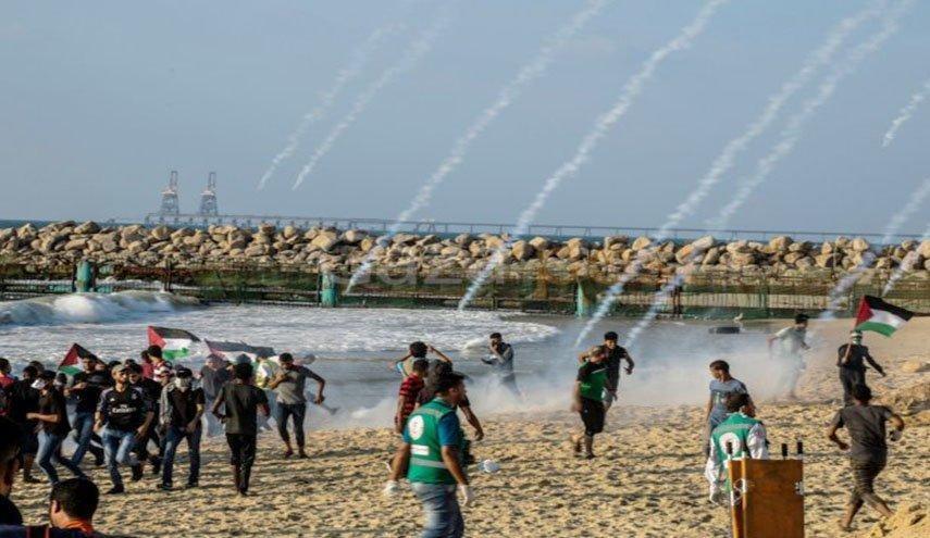 الاحتلال يهاجم المسير البحري الثالث عشر في غزة