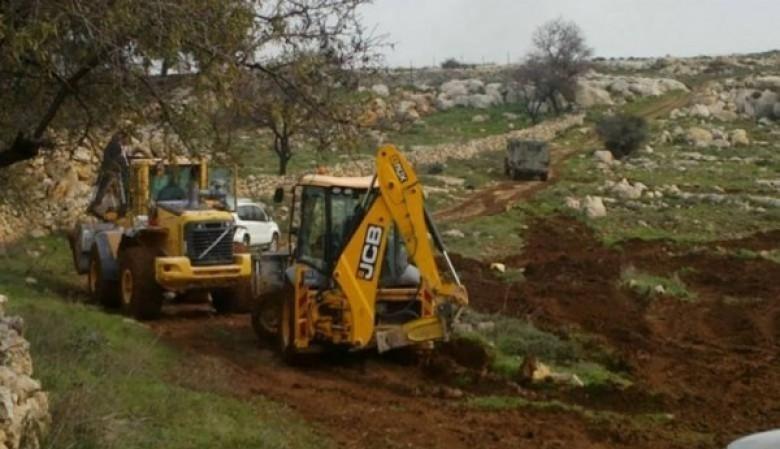 الاحتلال يجرف نحو 15 دونما ويقتلع 60 شجرة زيتون في بتير