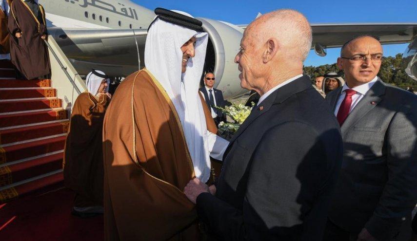 الرئيس التونسي وأمير قطر يؤكدان وجوب التمسك بالقدس عاصمة لفلسطين.