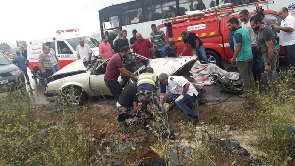 إصابة 3 مواطنين في حادث سير قرب بلدة حزما