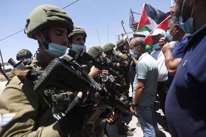 إصابة 5 مواطنين برصاص الاحتلال بعد قمع الاحتلال لمسيرة ترمسعيا
