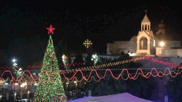 حميد : إضاءة شجرتي الميلاد في بيت لحم وبيت جالا للمرة الأولى بالتزامن