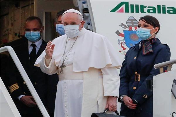  بابا الفاتيكان يغادر روما متجها إلى العراق