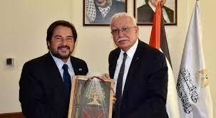 المالكي يودع السفير التشيلي لدى دولة فلسطين