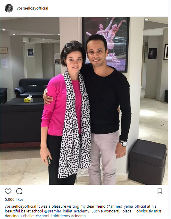 يسرا اللوزى مع راقص فيلم أنت عمرى أفتقد الرقص يا صديقى