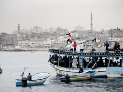 بالصور : قافلة قوارب لكسر الحصار المفروض على قطاع غزة