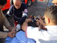 اصابة 26 مواطن في حادث سير وقع صباح اليوم على طريق الخليل بيت لحم ( صور )