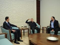 بالصور : سلطان الطرب جورج وسوف مع بشار الاسد