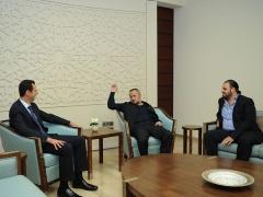 بالصور : سلطان الطرب جورج وسوف مع بشار الاسد