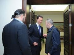 بالصور : سلطان الطرب جورج وسوف مع بشار الاسد