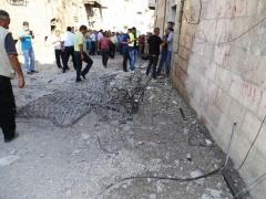 سقوط صاروخ اطلق من غزة على منزل فلسطيني بالخطأ ببيت ساحور 