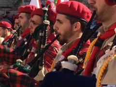 بالصور:- كشافة تيراسنطة تستقبل حارس الاراضي المقدسة على بلاط كنيسة المهد