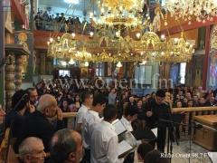 فرقة التراتيل البيزنطية تنشد مجموعة من التراتيل البيزنطية في كنيسة الاباء الاجداد