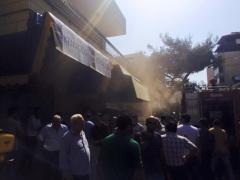 بالصور اخماد حريق في سوبر ماركت في بيت لحم