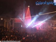 مدينة بيت ساحور تضيء شجرة الميلاد