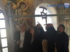 بالصور | وزير السياحة الاردني يتفقد اعمال الترميم في كنيسة المهد