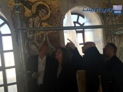 بالصور | وزير السياحة الاردني يتفقد اعمال الترميم في كنيسة المهد