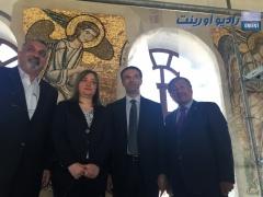بالصور | وزير السياحة الاردني يتفقد اعمال الترميم في كنيسة المهد
