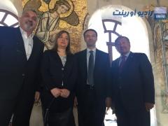 بالصور | وزير السياحة الاردني يتفقد اعمال الترميم في كنيسة المهد