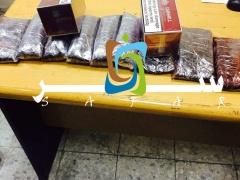 ضبط شاب يحمل حزام معسل وسجائر على معبر الكرامة‎