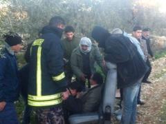 بالصور: 5 اصابات 3 منها خطيرة في حادث سير بنابلس