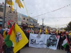 حركة فتح في محافظة بيت لحم تنظم مهرجانا جماهيريا حاشدا في ذكرى انطلاقتها السنوية