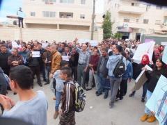مسيرة واعتصام حاشدين للمعلمين وسط مدينة بيت لحم وإمام مديرية التربية