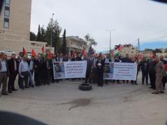 وقفة تضامنية ومسيرة للمحامين تضامنا نع الاسير الصحافي محمد القيق في بيت لحم