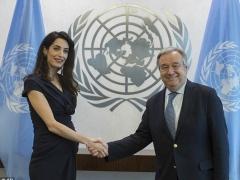 امل كلوني تواصل الدفاع عن الايزيديات في الامم المتحدة