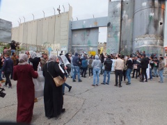 إصابات بالاختناق خلال مواجهات بين قوات الاحتلال ومتضامنين مع أهالي الشهداء المحتجزة جثامينهم