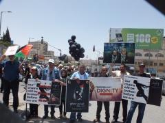 إصابة 14 مواطنا خلال مواجهات عنيفة على مدخل بيت لحم ‏الشمالي ‏خلال مسيرة بمناسبة ذكرى النكبة وتضامنا مع الأسرى المضربين ‏