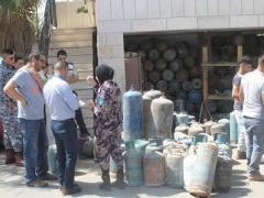 اتلاف 743 إسطوانة غاز يشكل إستخدامها خطر على حياة المواطنين في بيت لحم