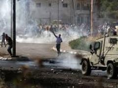 إصابات بينها واحدة بالرصاص الحي خلال مواجهات جنوب نابلس