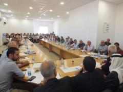 المجلسين التنفيذي والاستشاري يناقشان التعديات وأزمة المياه والمؤتمر الوطني لحماية أراضي العرب الأرثوذكس