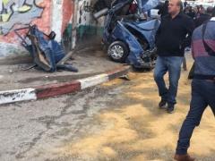 بالصور- شاحنة اسرائيلية تدهس مواطنين وسط بيت جالا وتلوذ بالفرار