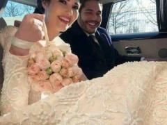 صور| فستان زفاف نجمة عربية يثير الجدل لشبهه بالبذلة الرجالية!