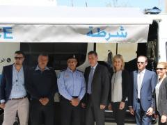 الشرطه تستلم مركز الشرطه المتنقل في بيت لحم