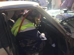 (صور) مصرع مسن وإصابة زوجته في حادث سير ذاتي ببيت جالا