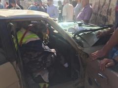 (صور) مصرع مسن وإصابة زوجته في حادث سير ذاتي ببيت جالا