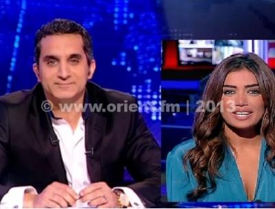 غزل متبادل بين الاعلامي المناضل باسم يوسف وجميلة نشرة الاخبار اللبنانية جسيكا عازار‎