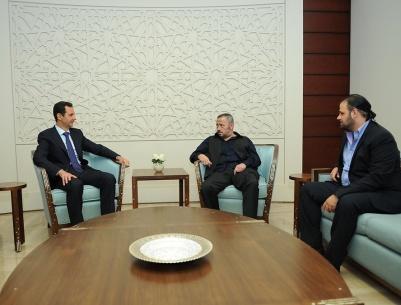 بالصور : سلطان الطرب جورج وسوف مع بشار الاسد