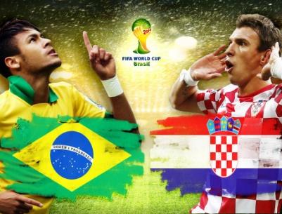 انطلاق المونديال ومباراة الافتتاح بين البرازيل وكرواتيا