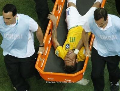 اصابة نيمار يوم أمس ينهي مشواره في المونديال