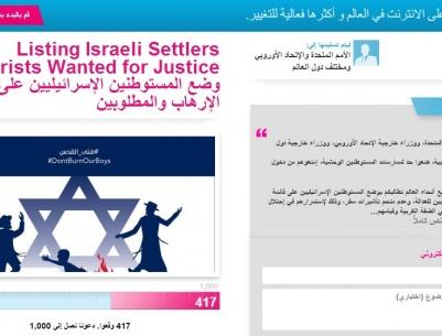 حملة الكترونية تهدف لوضع المستوطنين على قائمة الإرهاب