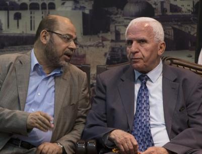 الأحمد وأبو مرزوق في غزة بعد مباحثات التهدئة بالقاهرة