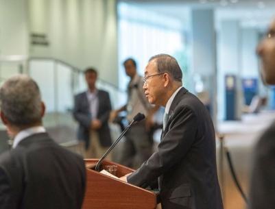 كي مون مصدوم من هول الدمار في غزة ويدعو لرفع الحصار