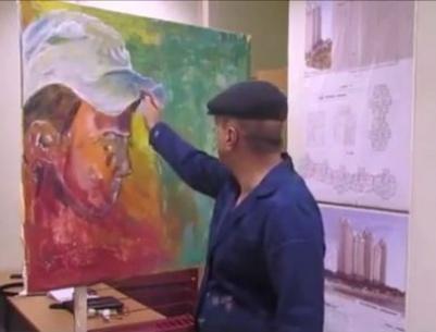 الفنان بدوان من سكنه في اوكرانيا يخلد ابو خضير في رسوماته