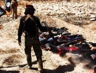 داعش ينشر مشاهد جديدة لمجزرة سبايكر بالعراق